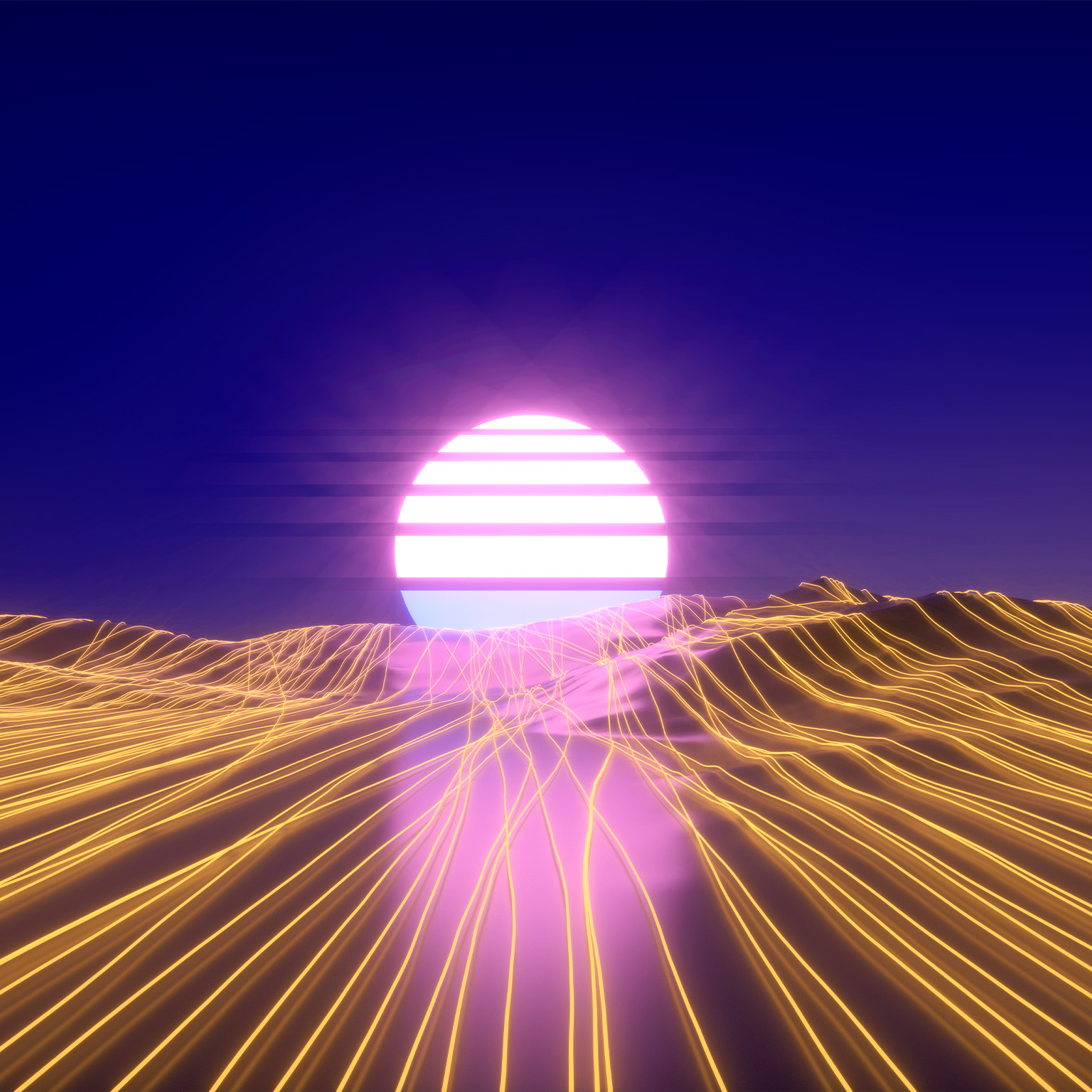 Image of a digital sunrise.