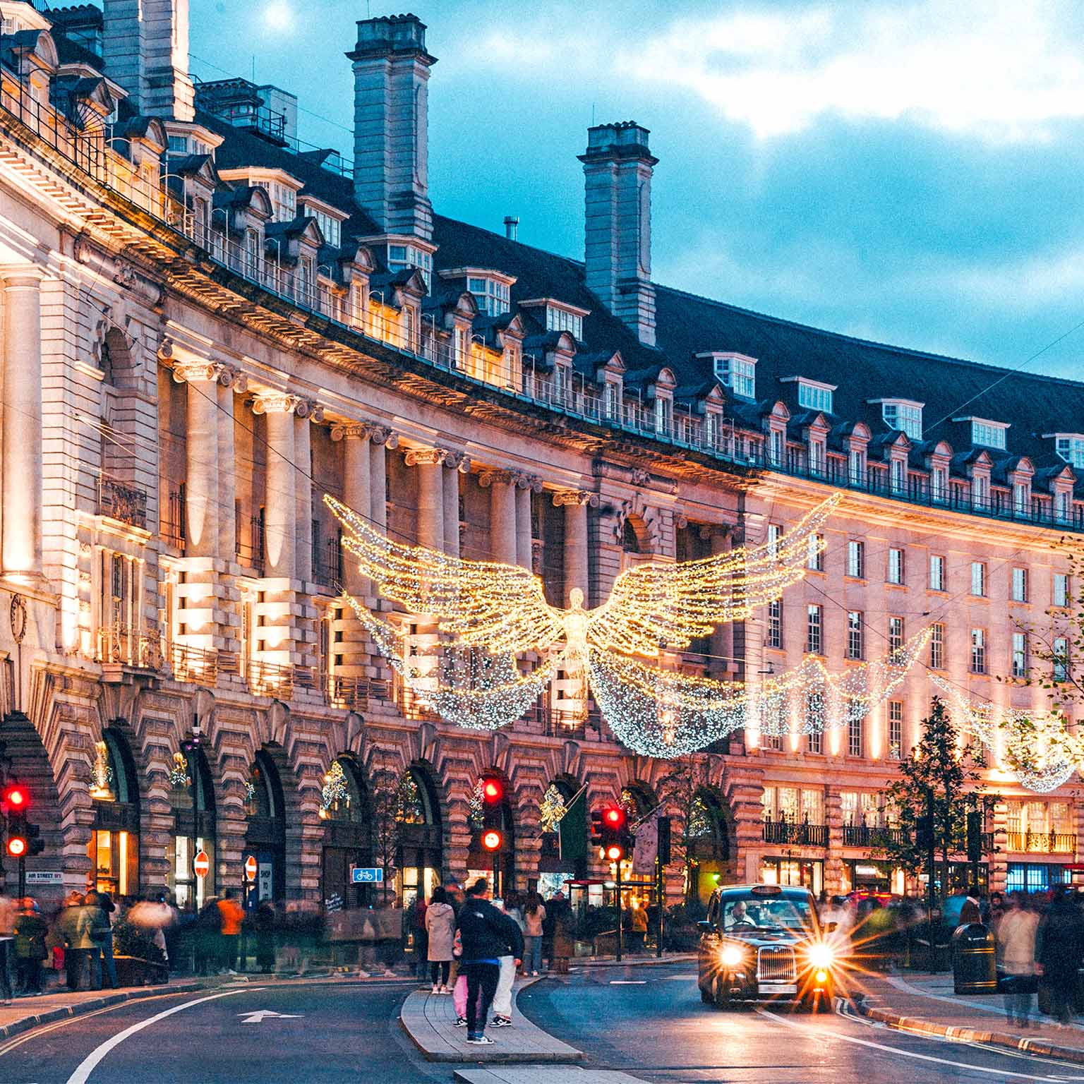 Christmas time on Regent Street in London